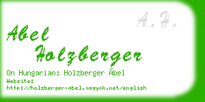 abel holzberger business card